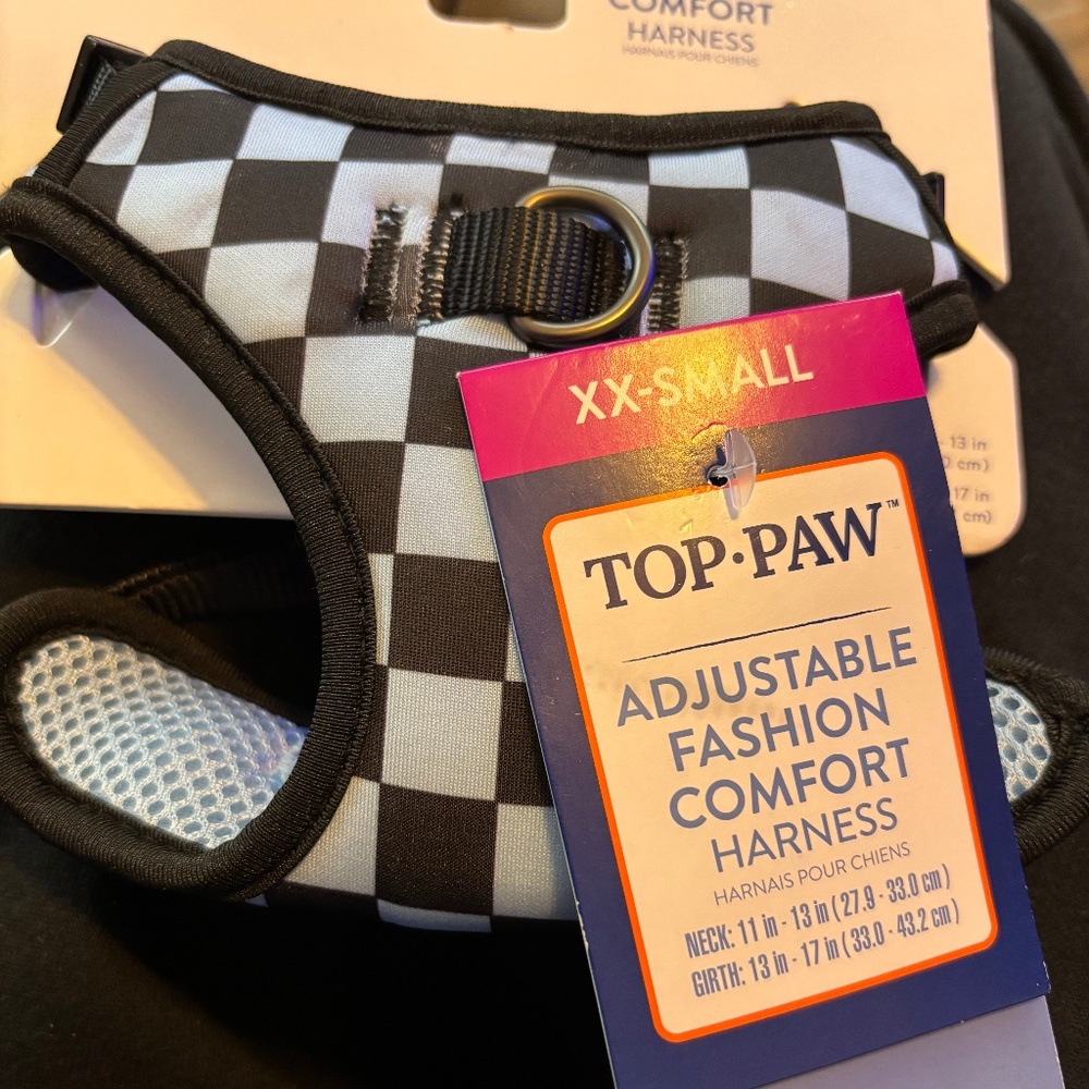 New harness and puppy hoodie